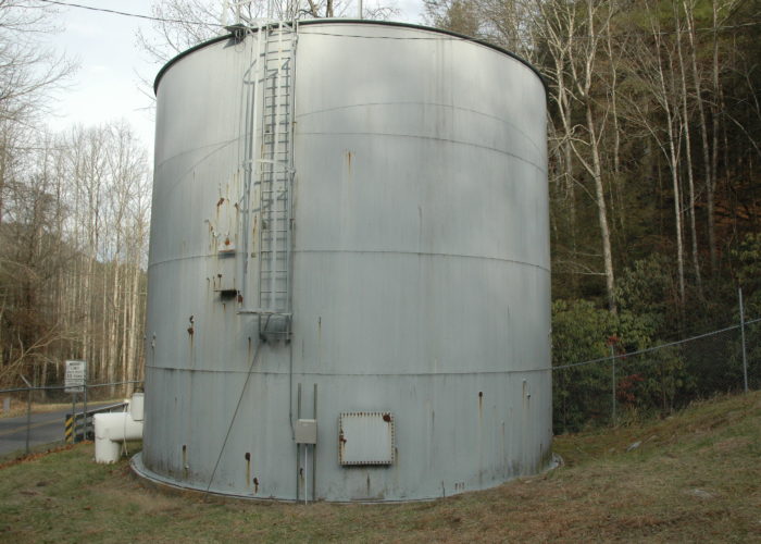 Steel Tank Painting - Before - Town of Robbinsville